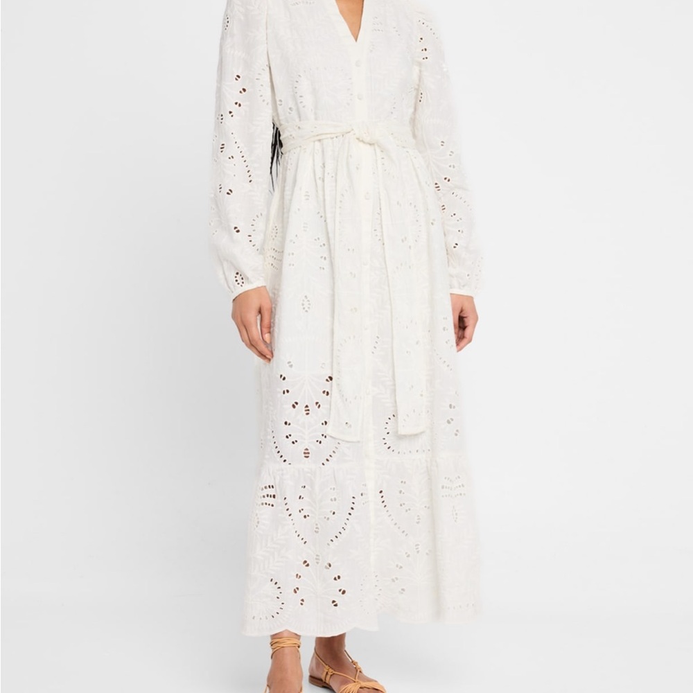 Marie Oliver white eyelet maxi dress NWT sz 4